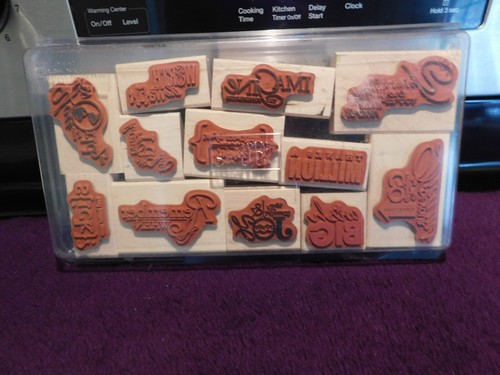 STAMPIN UP! Juego de palabras de 12 sellos montados en madera #120308 *GM* - Imagen 3 de 4
