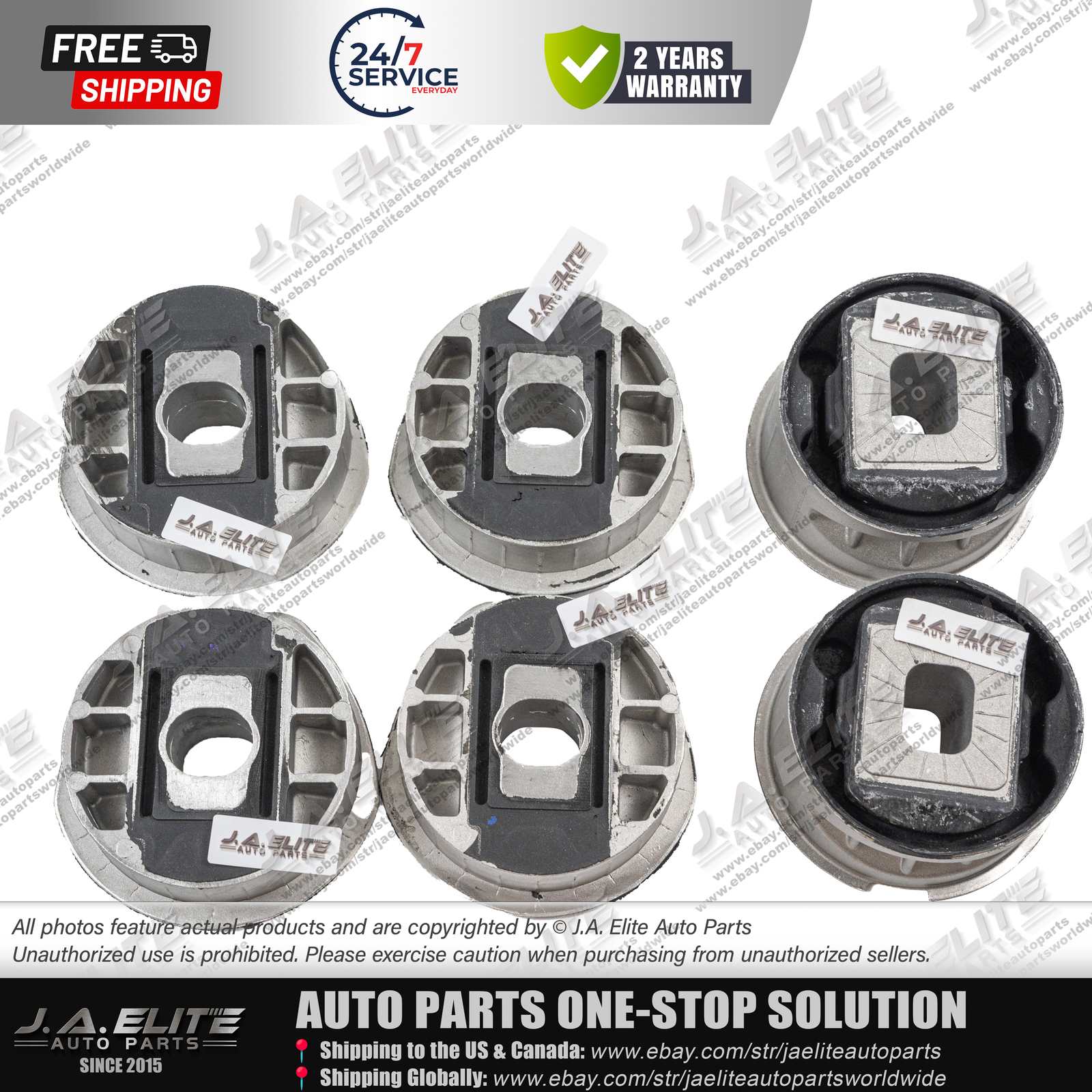 6pcs Subframe Bushing Kit for Bentley Continental GT GTC Flying Spur, 3W0399313