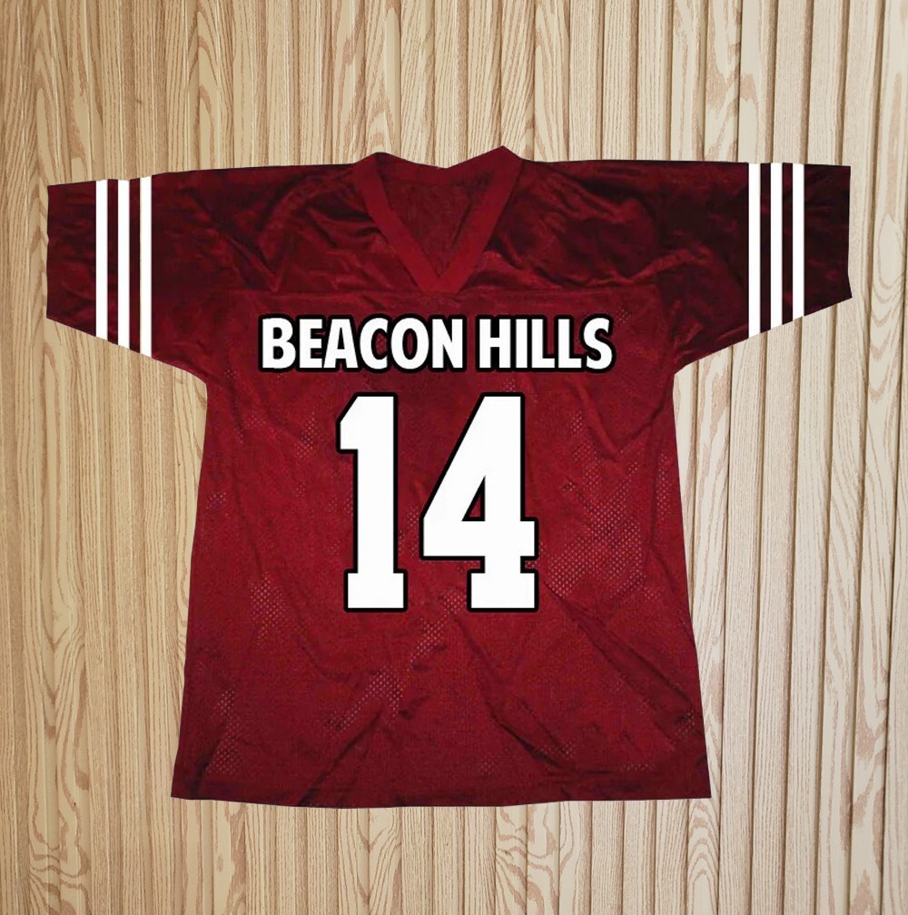 Youth/Men Isaac Lahey #14 Lacrosse Jersey Beacon Hills Cyclones