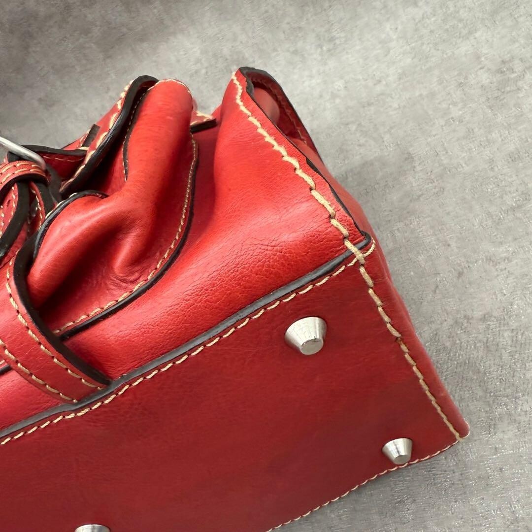 Vintage Chloé Edith stitch pocket Bag CHLOE Edith Stitch Pocket Bag Red Leather 00s Archive