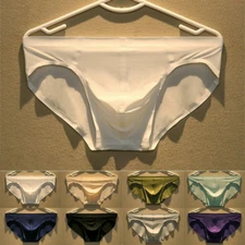 Men Panties Ice Silk Briefs Sexy Quick Dry Comfy Breathable Bottom Knickers