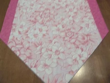 NEW FLORAL TABLE RUNNER-PINK AND WINE SHADES-CHOICE COLOR BORDER-42inx14in