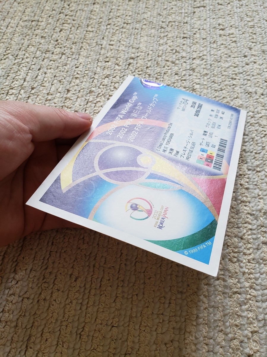 FIFA World Cup 2002 Final (Brazil vs Germany) Stub Ticket ＋
