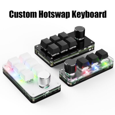 Macro Keyboard Mechanical Programmable  Hotswap Red Switches 6 keycaps