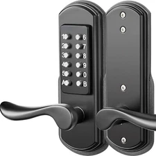 Keypad Keyless Entry Door Lock Mechanical Lock+Keypad Handle Stainless Steel 304