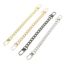4Pcs Metal Bag Flat Chain Strap Crossbody Handbag