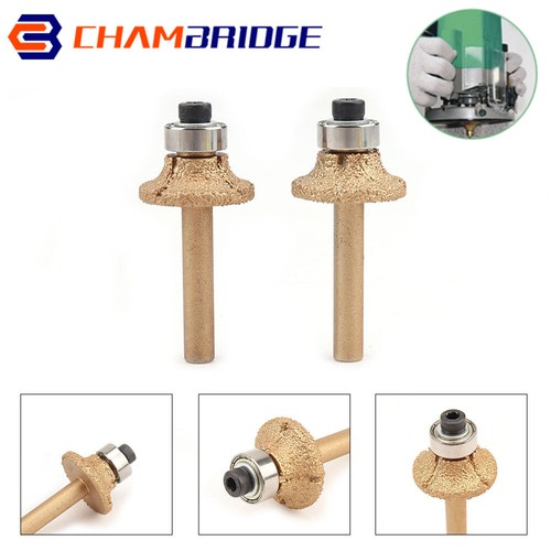 Vacuum Brazed Diamond Router Bits With 6mm Round Shank Stone Edge ...