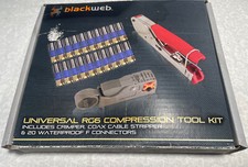 Blackweb Universal COAX RG6 Compression Tool Kit Complete NEW open Damaged Box