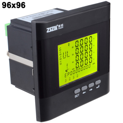 3-Phase Multi-function Digital LCD Display Energy Voltage Current  Power Meter