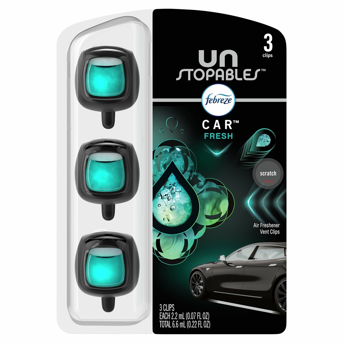 Febreze Unstopables Car Air Freshener Odor Eliminator for Strong