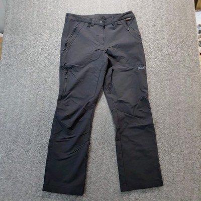 JACK WOLFSKIN Womens Windbreaker Trousers Pants 34x32 Black Flexshield