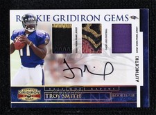 2007 Donruss Gridiron Gear Rookie Gems 46/50 Troy Smith #231 Auto vb2