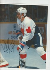 Ray Bourque Autographed 8 by 10 Team Canada Photo