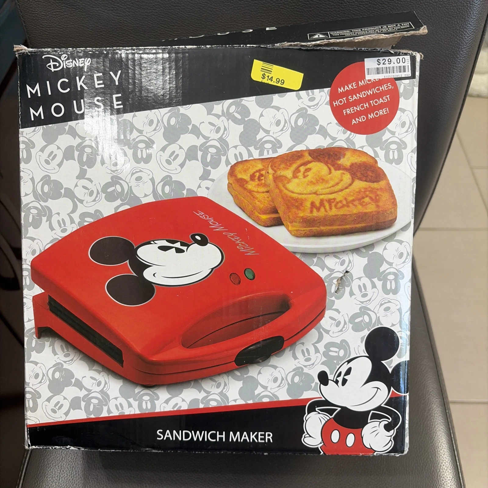 Disney Mickey Mouse French Toast Hot Sandwich Maker