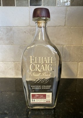 Elijah Craig Small Batch 1789 Kentucky Straight Bourbon Whiskey EMPTY BOTTLE