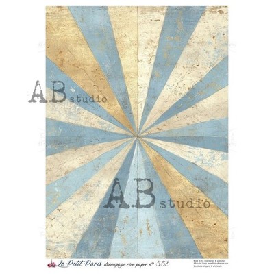 Blue Geo #552 | A4 Rice Paper for Decoupage | AB Studios