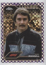 2024 Chrome Formula 1 Purple Checker Flag Refractor /199 Nigel Mansell HOF 18ci