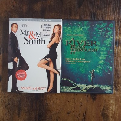 Brad Pitt Double Feature: Mr. & Mrs. Smith (Ang Jolie) & A River Runs Through It