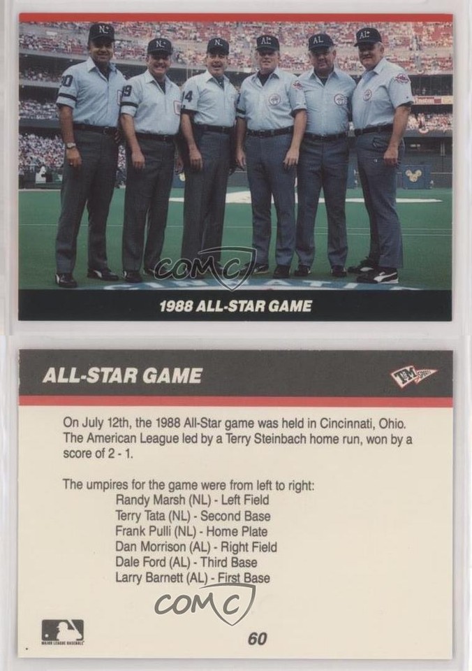 1989 T&M Umpires Randy Marsh Terry Tata Frank Pulli Dan Morrison Dale ...