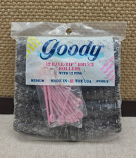 Vintage 1989 Goody 12 Medium Ball Tip Brush Rollers 11/16" with 12 Pins 9581/2