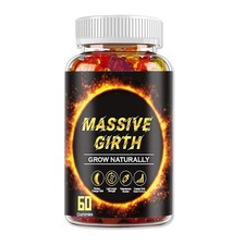  1 BEST-MALE ENLARGER THICKER LONGER BIGGER 4" GROWTH ENLARGEMENT 60 GUMMIES