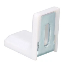 90 Degree Corner Braces White Silver Tone Furniture Angle Brackets 20 Sets