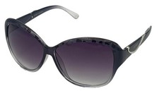 Ellen Tracy Womens Black Multi Plastic Rectangle Sunglass Gradient Lens 545 3