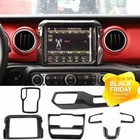 Interior Decor Trim Kit Accessories for Jeep Wrangler JL 18+ Carbon Fiber 8.4''