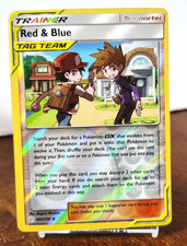 POKEMON RED & BLUE 202/236 REVERSE HOLO COSMIC ECLIPSE TAG TEAM MP-LP