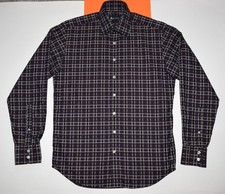 MEN'S AQUASCUTUM LONG SLEEVE CHECK SHIRT SIZE 38cm / 15"  M/Slim Fit P2P 20.5"