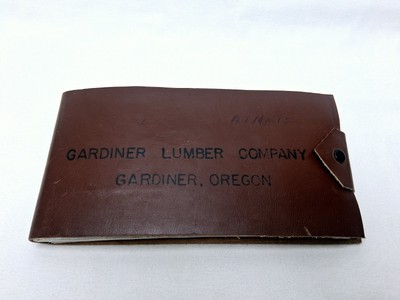 International Paper Company Logging Map 1949 Gardiner, Oregon Leather Book Cover