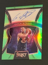 2019-20 Select Rookie Signatures Neon Green Prizm 16/99 Goga Bitadze Auto 