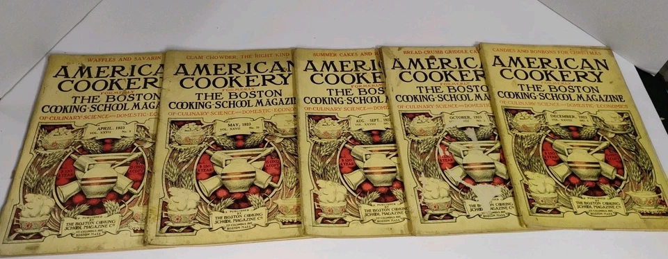 Antique American Cookery Magazine 20's Boston Cooking School Recipes Lot of 25 — 第 2/4 张图片