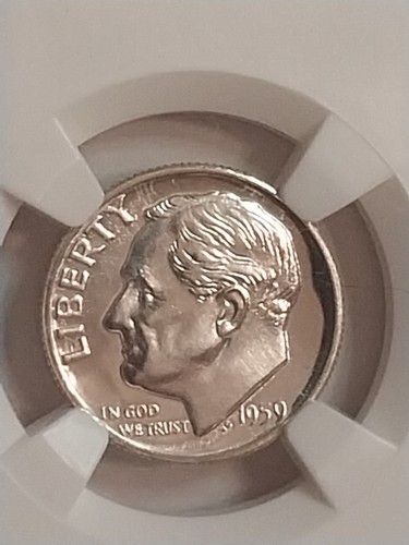 1959 NGC ROOSEVELT SILVER DIME PROOF 68 !!!! - Picture 2 of 3