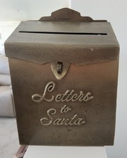 Brass Metal Letters To Santa Mailbox Christmas Decor holiday fun for schools