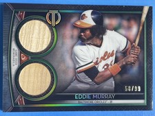 2020 Topps Tribute #SDR-EM Eddie Murray Dual Relics Green /99 Orioles