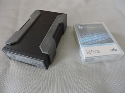 NEW HP RDX 1000e External Removable Disk Backup System with one 160 GB Cartridge