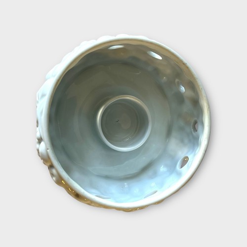 Gerold Porzellan Tettau Stövchen Rechaud weiß Früchte Obst Relief Ø 15 cm 52405 - Bild 6 von 9