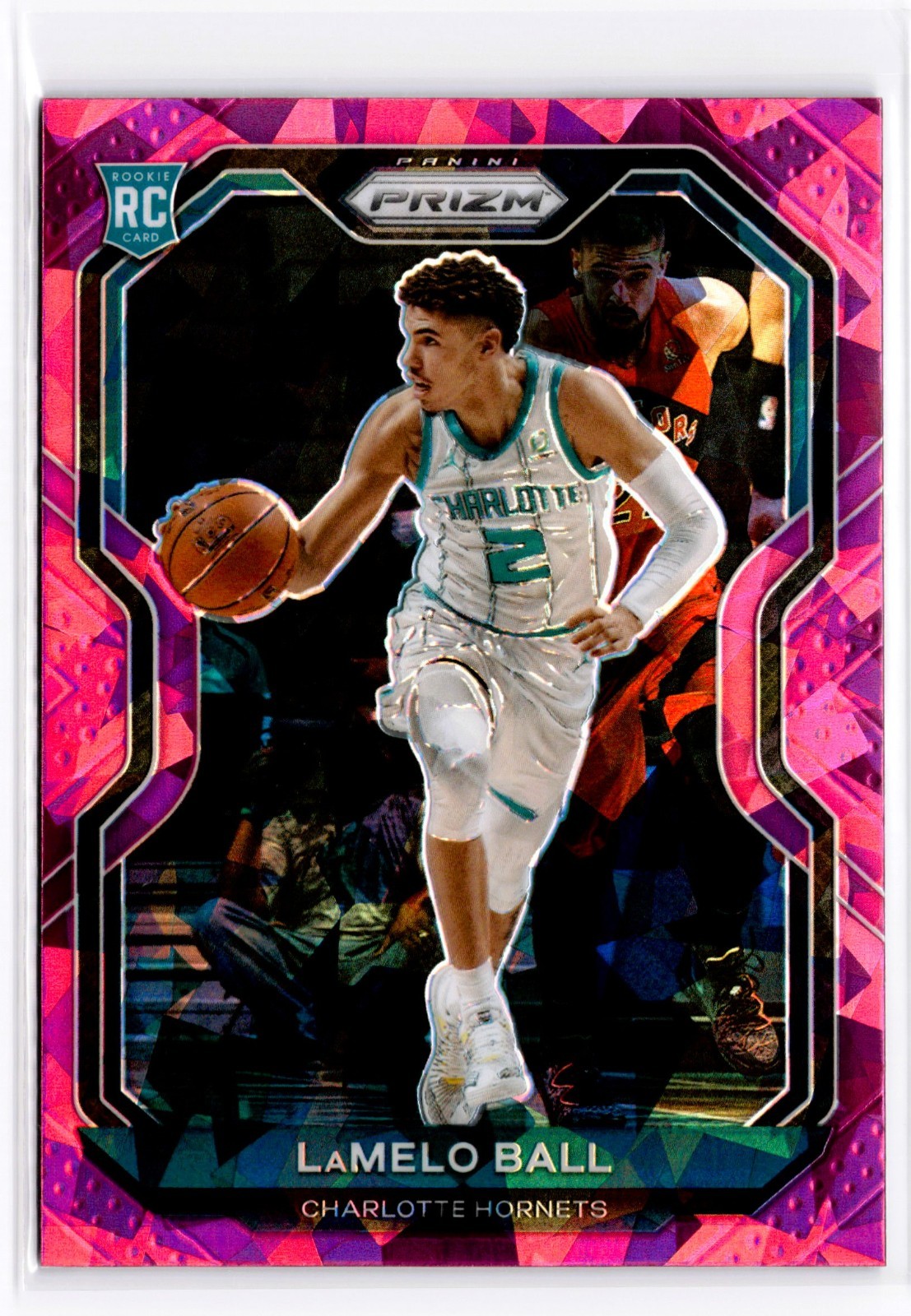 2020-21 Panini Prizm #278 LaMelo Ball Pink Ice Prizm Rookie RC Hornets