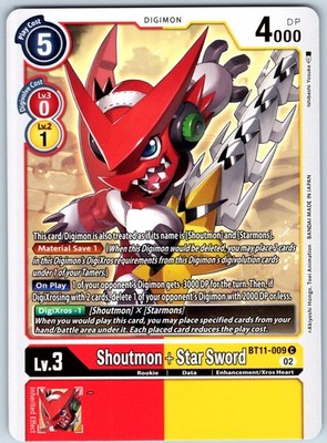 Shoutmon + Star Sword Common Dimensional Phase  BT11-009 C NM