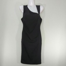 Lulus Contemporary Chic Black Asymmetrical Neckline Bodycon Dress Size XS NWT