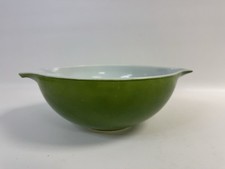 Pyrex 444 Avocado Green Olive Cinderella Mixing Nesting Bowl 4 Qt Vintage Read
