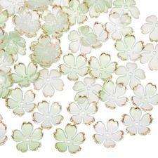 PATIKIL 200Pcs 19mm Acrylic Flower Beads, Cherry Blossom Gradient 19mm, Green