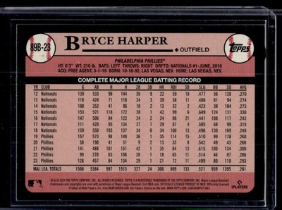 2024 Topps Series 1 1989 Baseball Bryce Harper Philadelphia