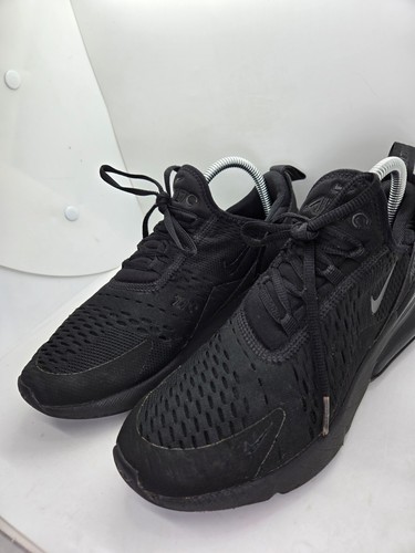 Nike Air Max 270 Shoes Womens 8.5 Triple Black Running Athletic Workout Sneakers - Picture 4 of 8