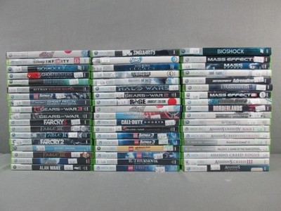 Xbox 360 ASSASSINS' CREED FABLE BIOSHOCK HALO Wholesale Lot NO SPORT Good Titles