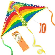 ORGCLDKT-Rainbow Cruiser Delta Kite, Kites for Kids Ages 8-12,4-8,Boys,Girls,...