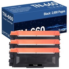 3Pack TN660 TN 630 Toner Cartridge for Brother MFC-L2740DW HL-L2300D HL-L2340DW
