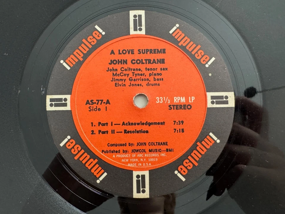 John Coltrane "A Love Supreme" Gatefold LP - Impulse AS-77 Van Gelder - Image 4 of 4