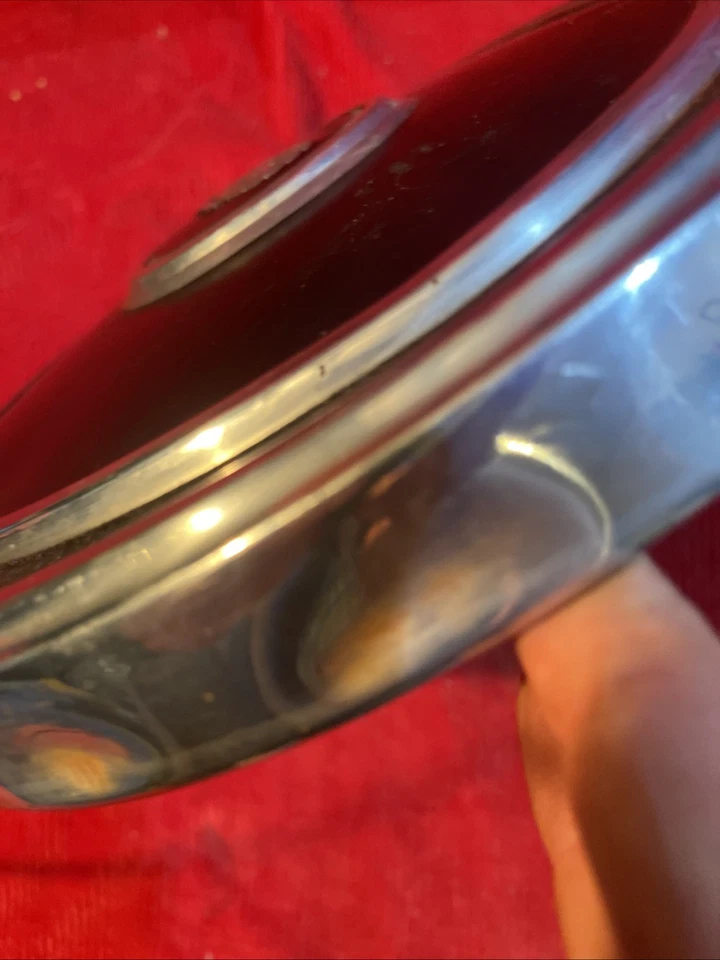 1972 1973 Ford Torino Mercury Montego Dog Dish Hub Cap 10.5" Stainless black D - Image 4 of 4